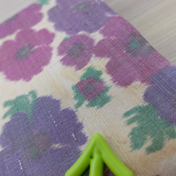 VINTAGE Floral Clutch Purple Neutral Purse Rhinestone Casual‎ Retro 90s Waldman - Picture 13 of 16